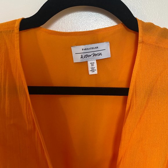 &Other Stories Puff-Sleeve Wrap Dress - Picture 4 of 4